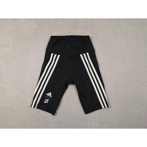 Adidas Womens Black Heat Rudy Peloton Biker Cycling Logo Shorts Size XS - Picture 1 of 10